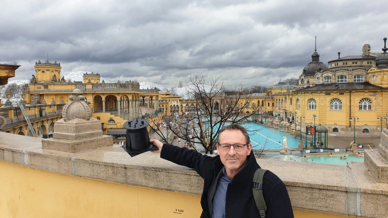 Széchenyi fürdő napozó terasz, Budapest